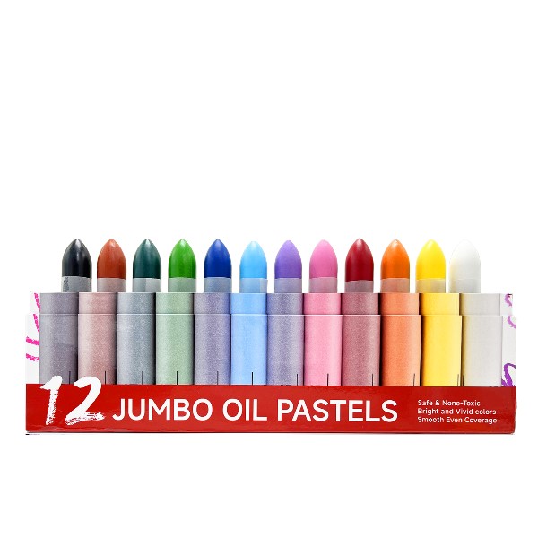 12 PCS Jumbo Oil Pastels Set