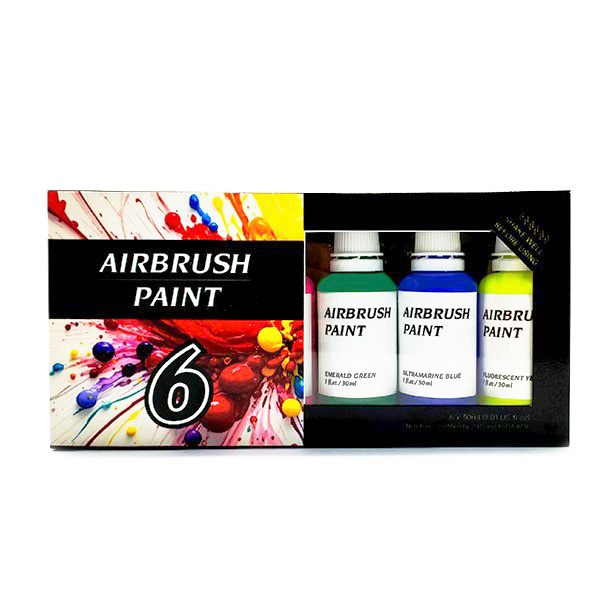 6 Colors Airbrush Acrylic Paints Set