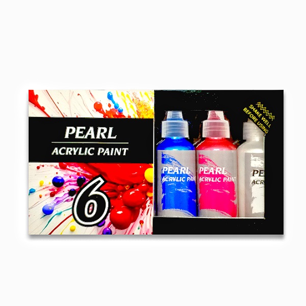 6 Colors Metallic Acrylic Paints Set