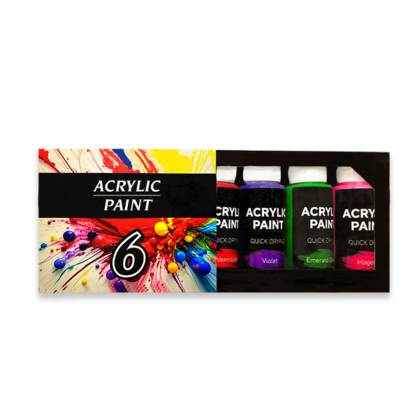 6 Colors Acrylic Paints Set