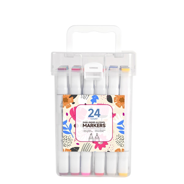 24 Colors Dual-Ended Art Markers Set