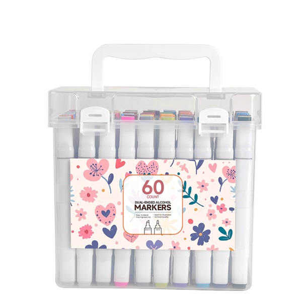 60 Colors Dual-Ended Art Markers Set