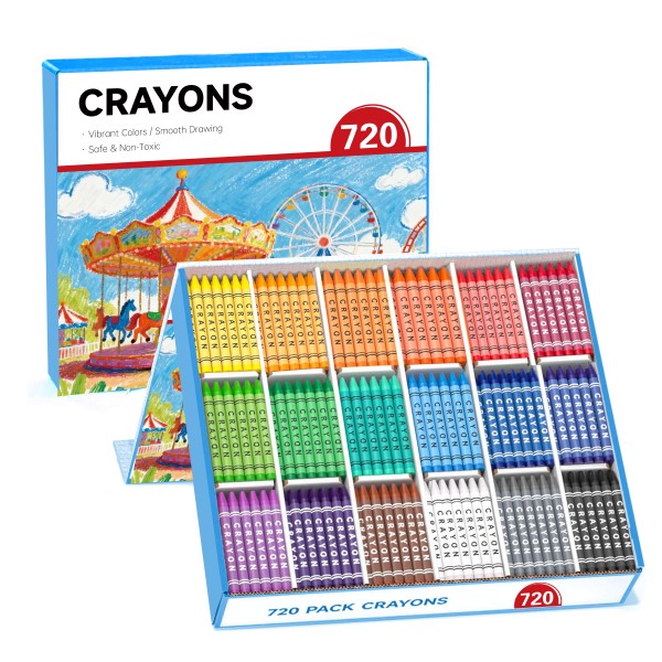 720 CT Crayons Bulk Class Pack