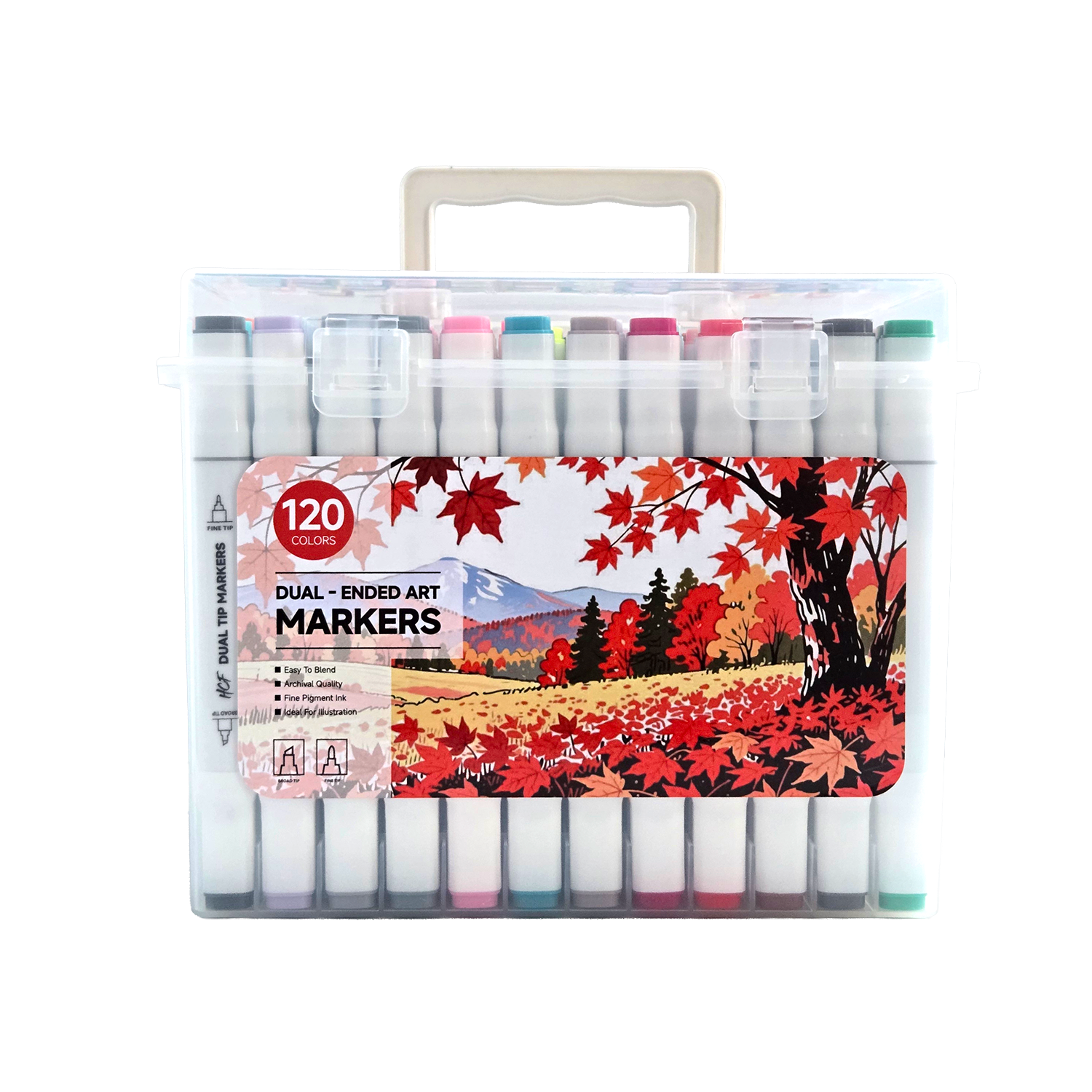 120 Colors Dual-Ended Art Markers Set