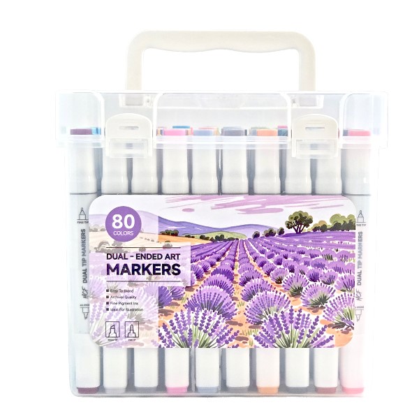 80 Colors Dual Tip Art Markers Set