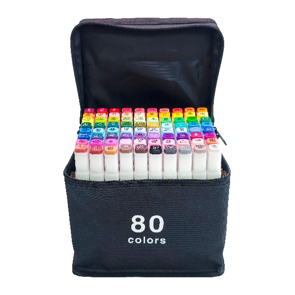 80 Colors Dual Tip Art Markers Set
